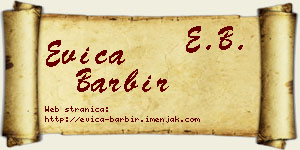 Evica Barbir vizit kartica